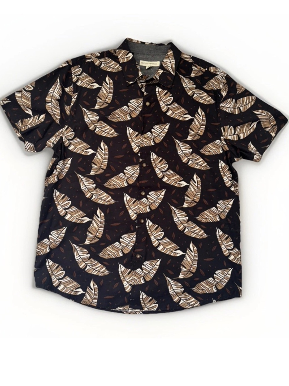 Tricots St Raphael Men's Short-sleeve Button-down Shirt Size XL NWT